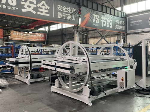 効率重視のスタイル：ベルト反転機: 180° 材料反転、手作業ゼロ、生産性最大化